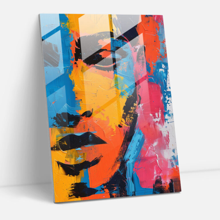 Andy Warhol Modern Sanat - Cesur Renklerle Soyut Portre - Duvar Dekorasyonu için Kanvas Tablo