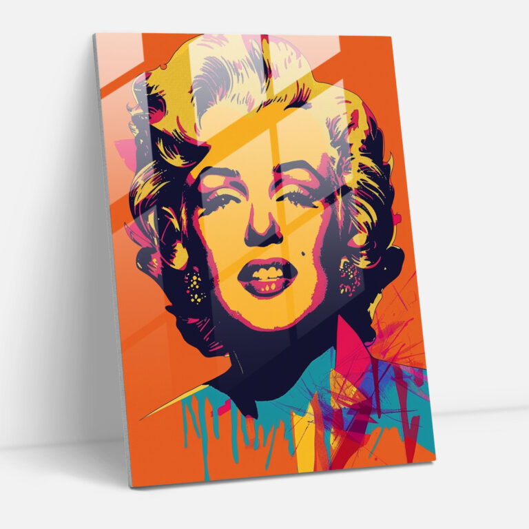 Marilyn Monroe Cam Tablo Duvar Sanatı - Andy Warhol Cam Duvar Sanatı Duvar Dekorasyonu