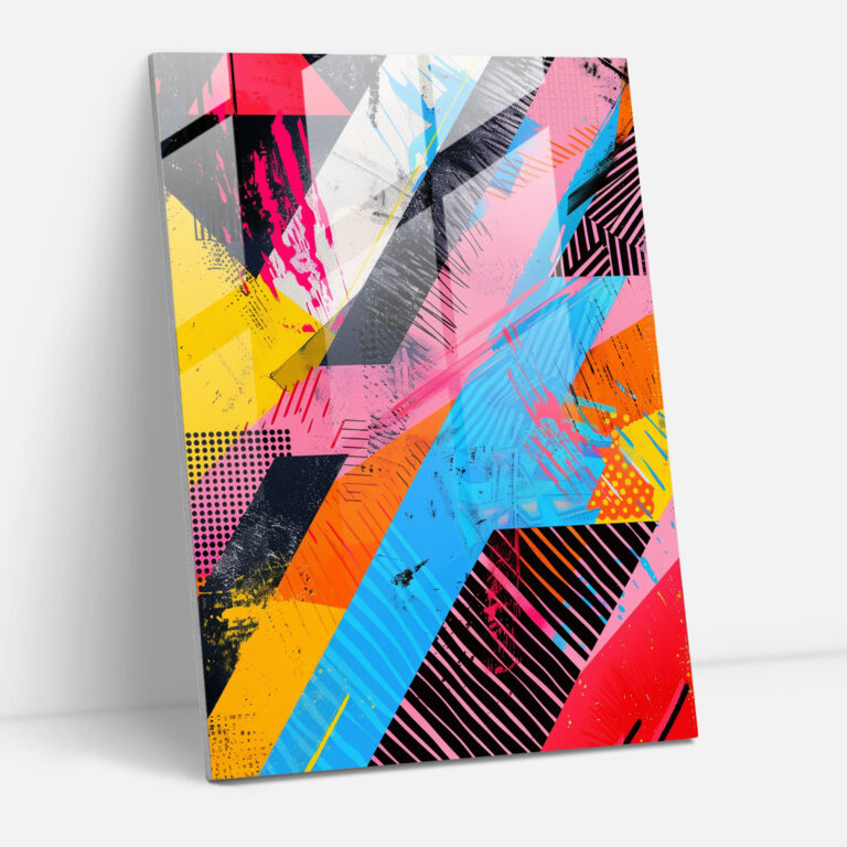 Andy Warhol Cam Tablo - Soyut Geometrik Desenler - Modern Sanat