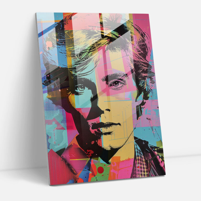 Andy Warhol Cam Tablo Sanatı - Pop Sanat Kolajı - Modern Sanat