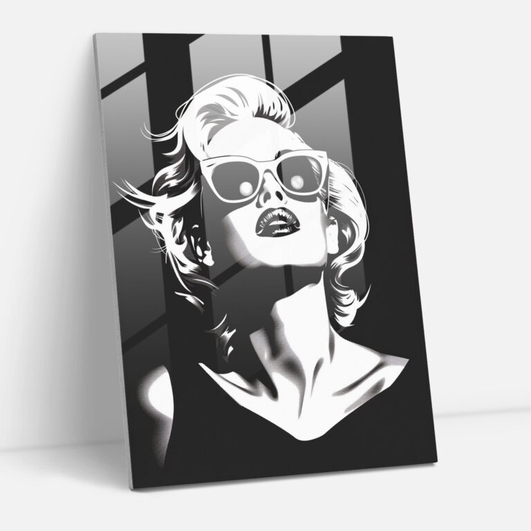 Andy Warhol Cam Tablo - Siyah Beyaz Minimalizm ve Ev Dekorasyonu