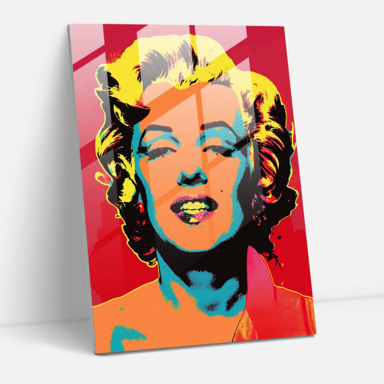 Andy Warhol Ev Dekorasyonu Cam Tablo - Modern Sanat Ev Dekorasyonu