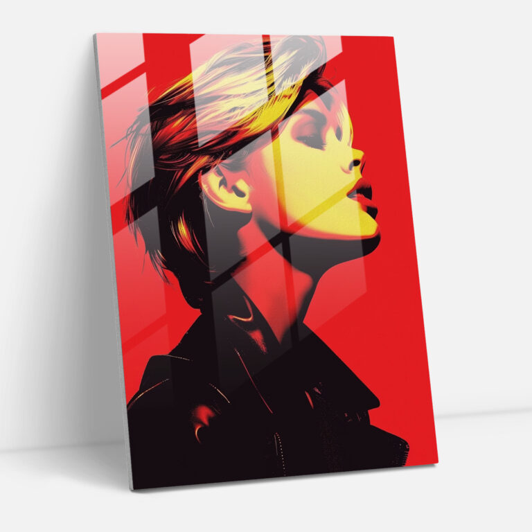 Andy Warhol Duvar Dekorasyonu - Grafik Kontrast - Cam Tablo Sanat Duvar Dekoru