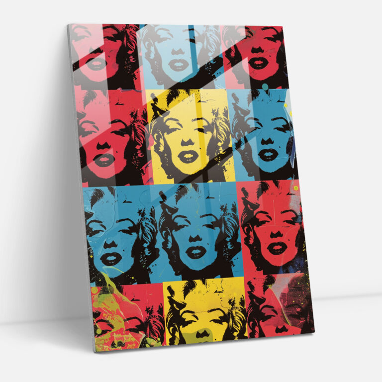 Andy Warhol Cam Tablo Grafik Ev Dekorasyonu Modern Sanat - Andy Warhol Cam Tablo Modern Sanat Cam Duvar Sanatı