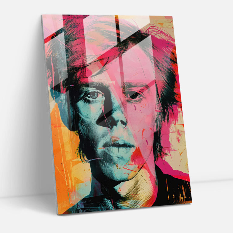 Andy Warhol Cam Tablo Pop Sanat Portresi Ev Dekorasyonu Cam Sanatı – Pop Sanat Ev Dekorasyonu
