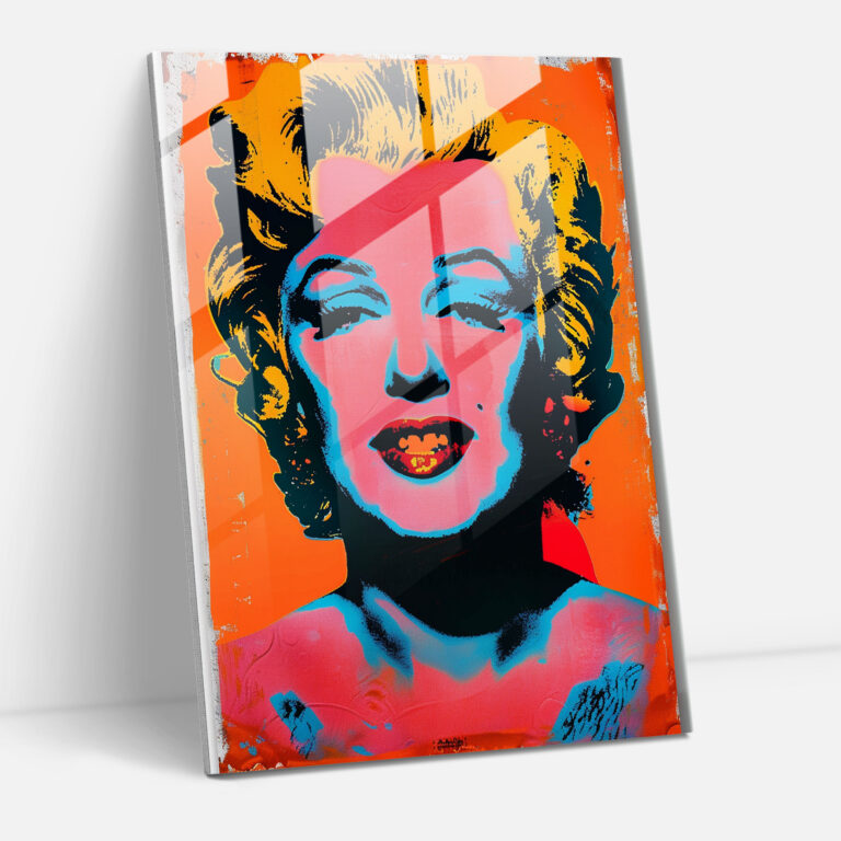 Andy Warhol Cam Tablo Retro Ev Dekorasyonu Çılgın Modern Sanat