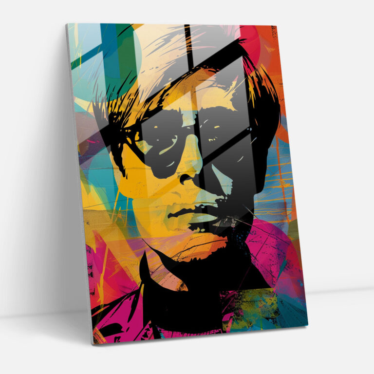 Andy Warhol Cam Tablo Hırçın Pop Sanat Ev Dekorasyonu Oyunbaz Cam Sanat - Andy Warhol Ev Dekorasyonu Modern Sanat Pop Sanat