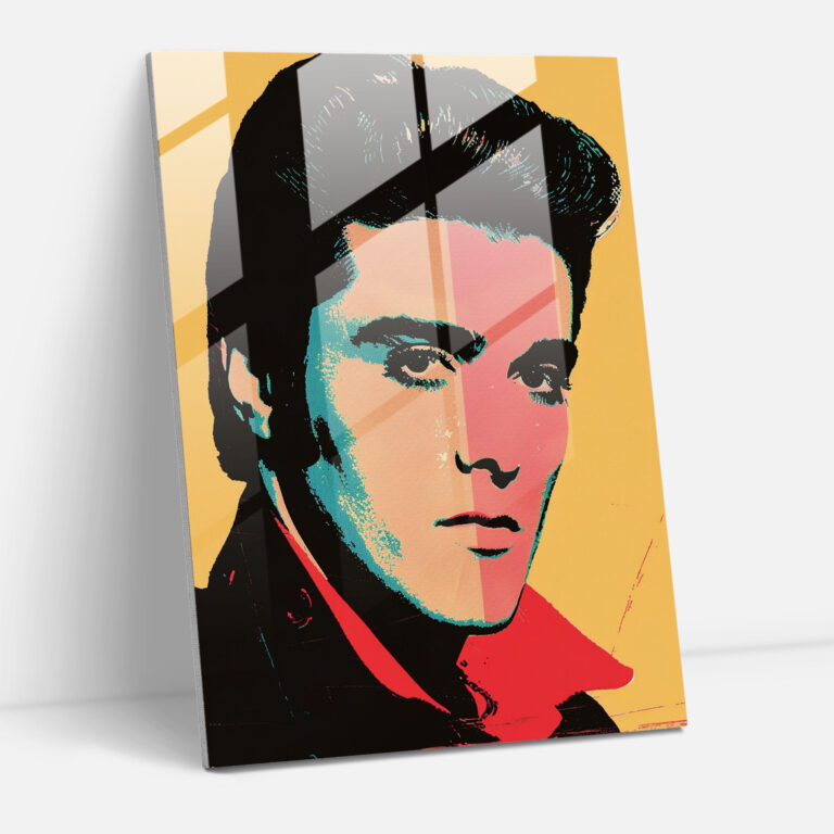 Andy Warhol Cam Tablo - Ünlü Portreler - Ev Dekorasyonu Cam Duvar Sanatı