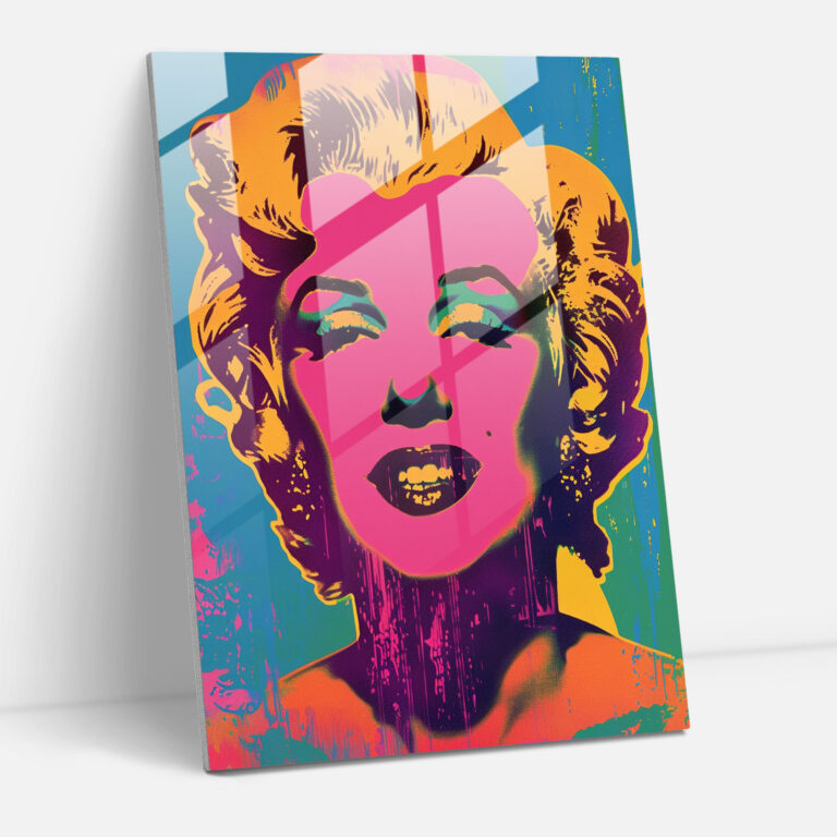 Andy Warhol Ev Dekorasyonu - İkonik Tasarım - Cam Tablolar Modern Sanat Duvar Dekorasyonu