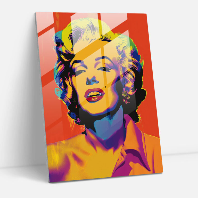 Andy Warhol Marilyn Monroe Cam Tablo - Modern Sanat Ev Dekorasyonu Duvar Dekorasyonu