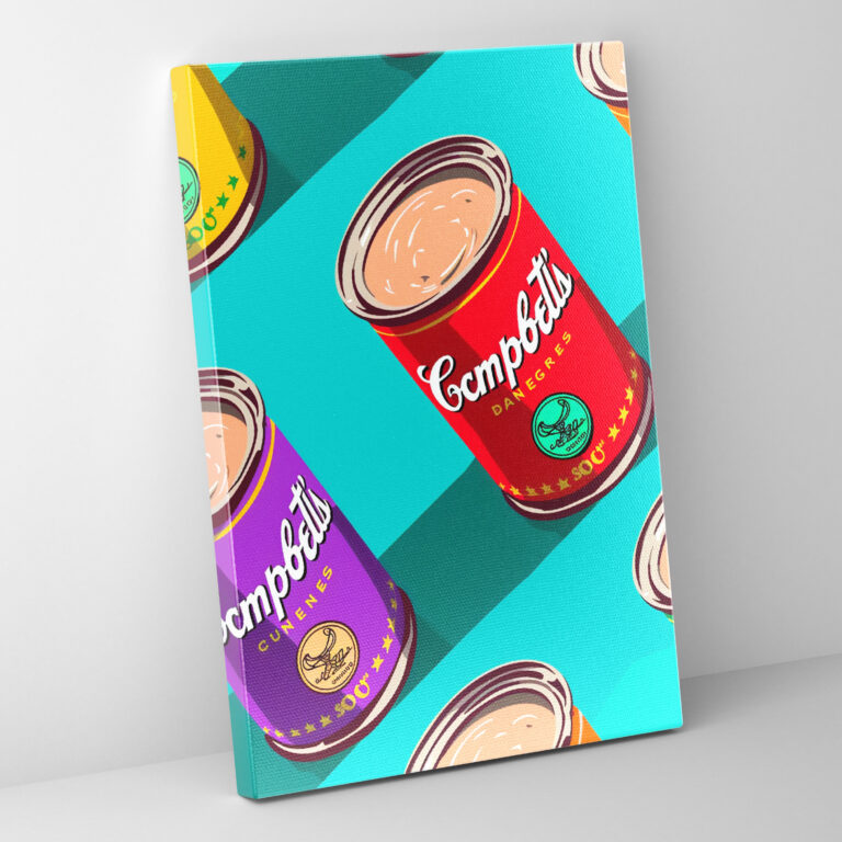 Andy Warhol Campbell's Soup Kanvas Tablo - Duvar Dekorasyonu Duvar Sanatı Çorba Kutusu