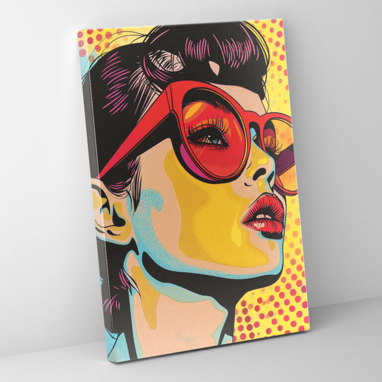 Retro Andy Warhol Tarzı Kanvas Tablo - Pop Art Çizgi Roman Duvar Sanatı - Pop Art Estetiği