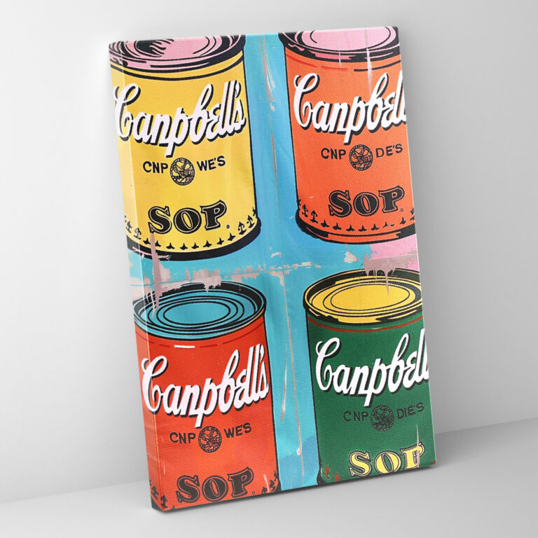 Andy Warhol Campbell's Soup Cans Kanvas Tablo - Ev Dekorasyonu Tuval Duvar Sanatı