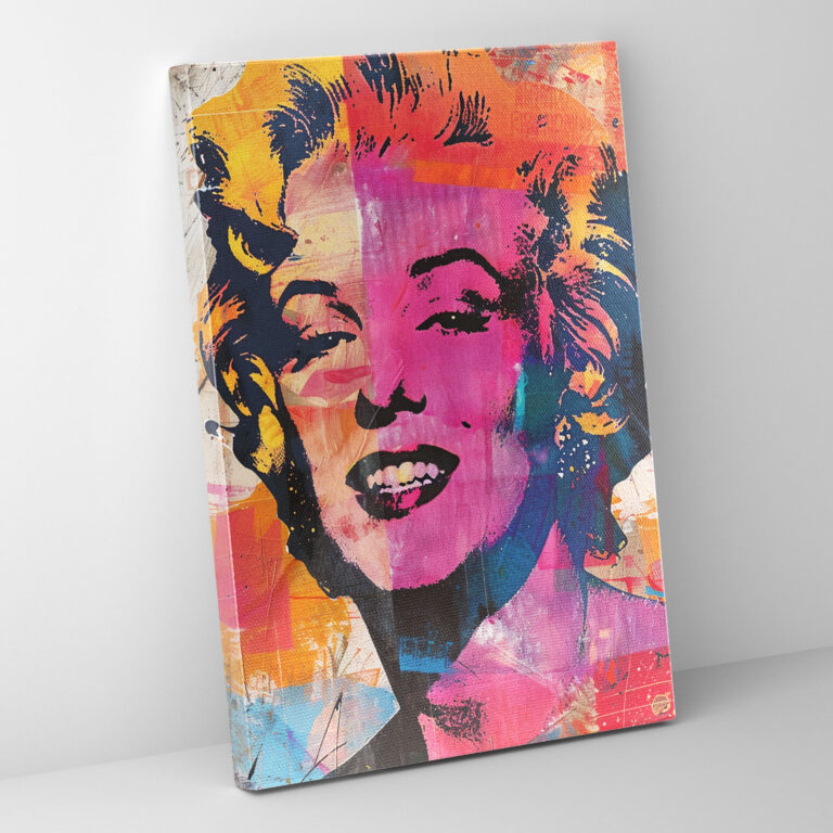 Andy Warhol Ünlü Kolaj Kanvas Tablo - Duvar Dekorasyonu