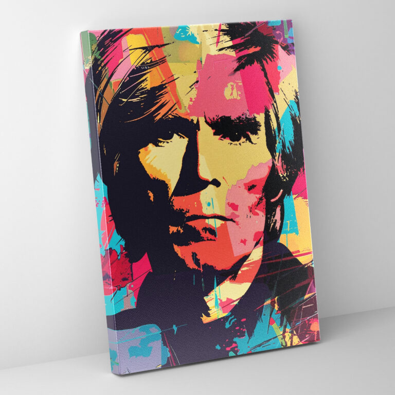 Andy Warhol Kanvas Tablo - Renkli Pop Sanat Bir Ünlünün Portresi - Ev Dekorasyonu Kanvas Tablo