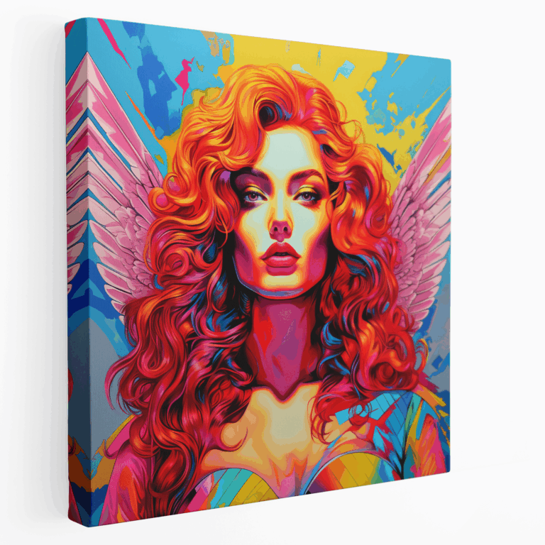 Canlı Pop Melek Pop Art Kanvas Tablo Baskı