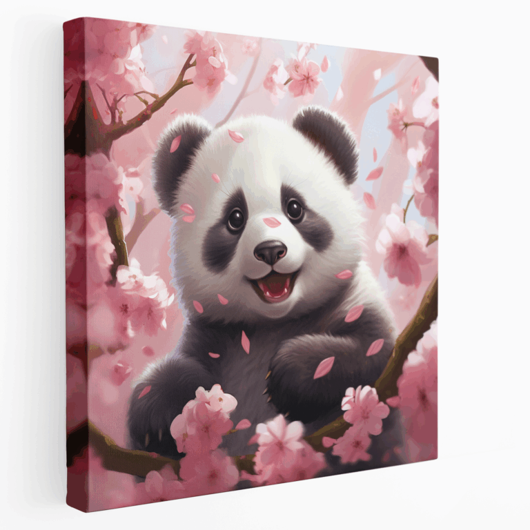 Oyunbaz Panda Hayalleri Kanvas Tablo