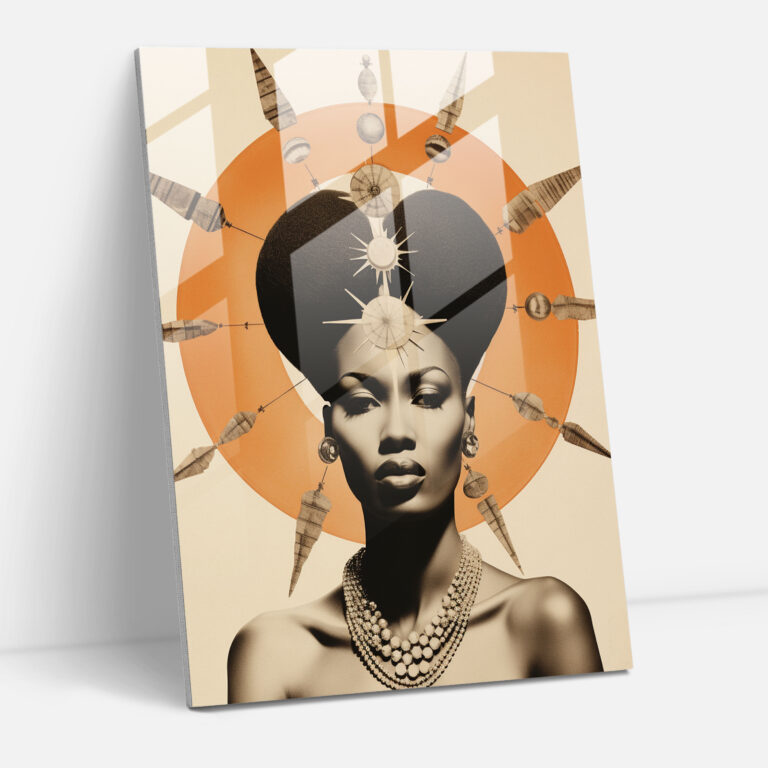 Afro Cam Tablo - Vintage Fotoğraf Kolajı - Afro Kültürü Modern Sanat