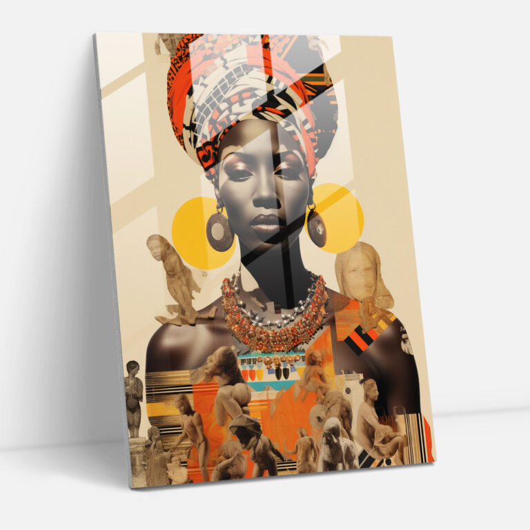 Afro Temalı Koleksiyon Cam Tablo - Afro Cam Sanatı Afrocentric