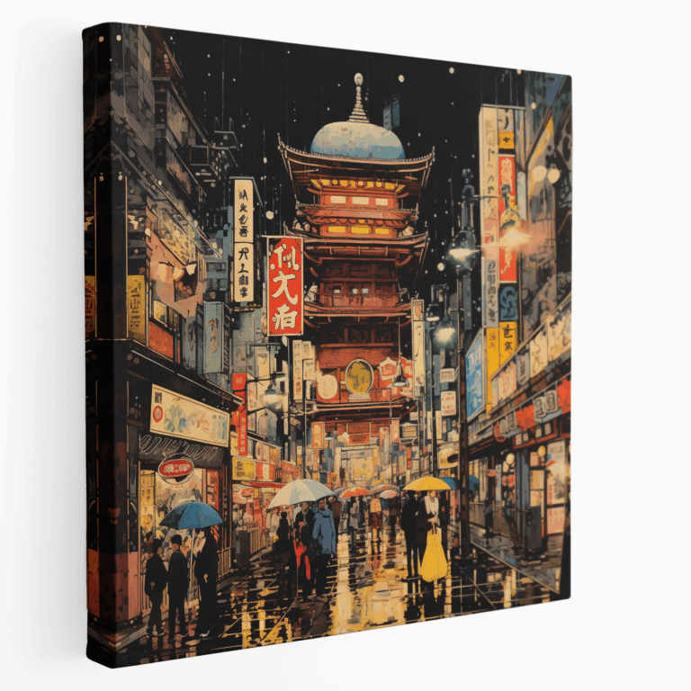 Tokyo Oyun Salonu Geceleri Kanvas Tablo