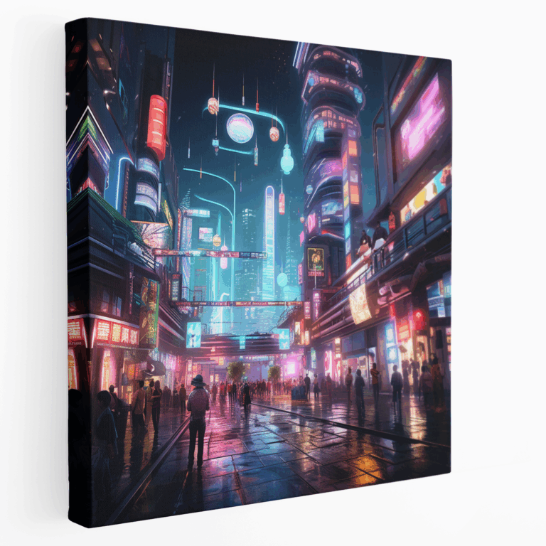 Cyberpunk Oyun Salonu Kanvas Tablo Baskı