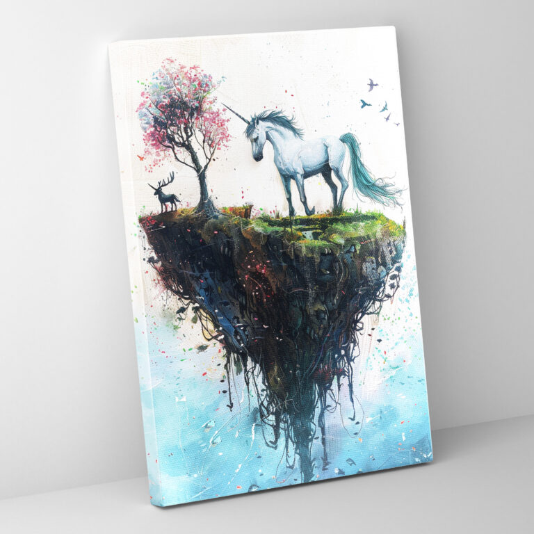 Ashvin Harrison Kanvas Tablo - Unicorn Adası Duvar Sanatı