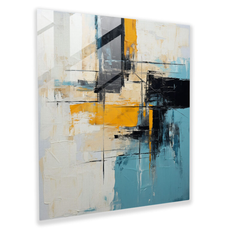 Soyut Füzyon Cam Tablo - Basquiat Duvar Dekorasyonu Cam Duvar Sanatı Modern Sanat