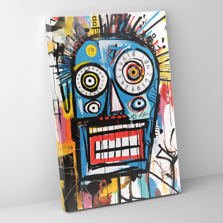 Basquiat Soyut Sanat Kanvas Tablo - Canlı Renkler Duvar Sanatı