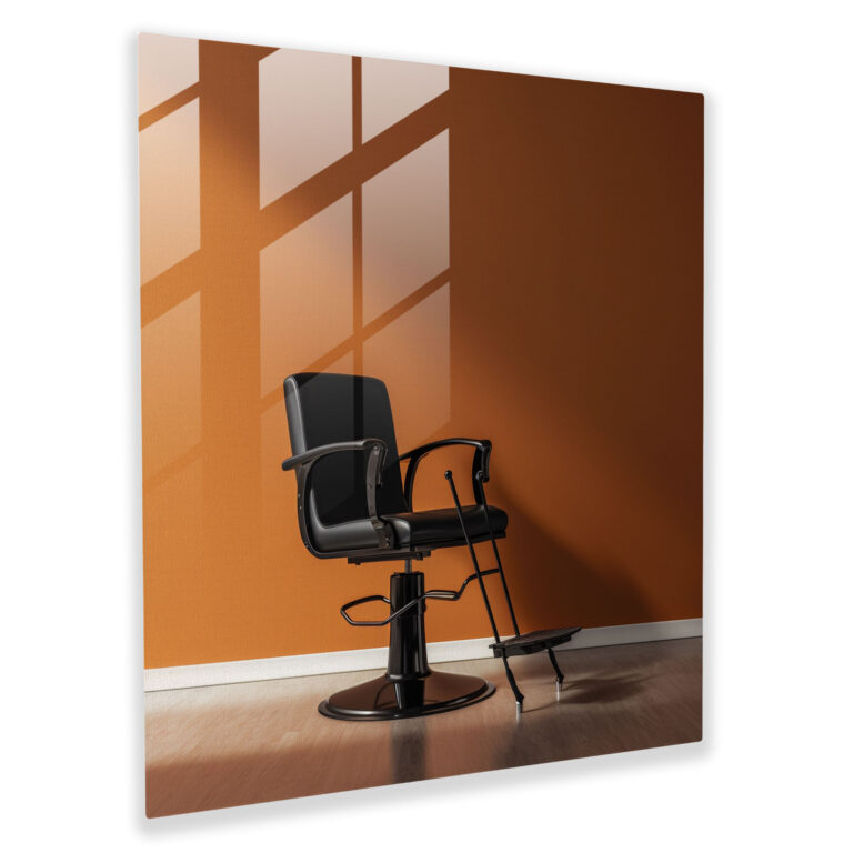 Barber Cam Tablo - Minimalist Siluet - Berber Cam Sanatı Duvar Dekorasyonu Cam Tablo