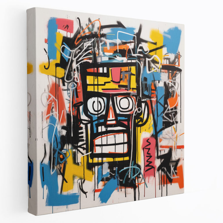 Basquiat'ten İlham Alan Kanvas Tablo - Sokak Sanatı Duvar Sanatı