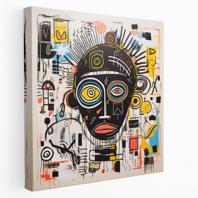 Basquiat Esintili Kanvas Tablo Sanatı - Çeşitlilik Başyapıt Duvar Sanatı