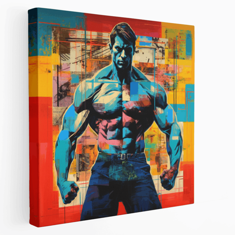 Pop Art Vücut Geliştirme Kanvas Tablo