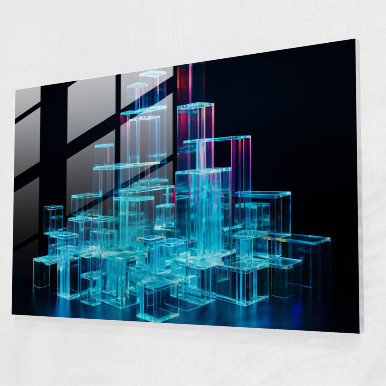 Blockchain Cam Sanatı - Modern Sanat Detaylı Cam Sanatı
