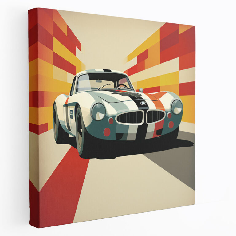 Bmw Duvar Sanatı - Vintage Yarış Arabası - Bmw Bmw Kanvas Tablo Bmw Duvar Sanatı Bmw Ev Dekorasyonu