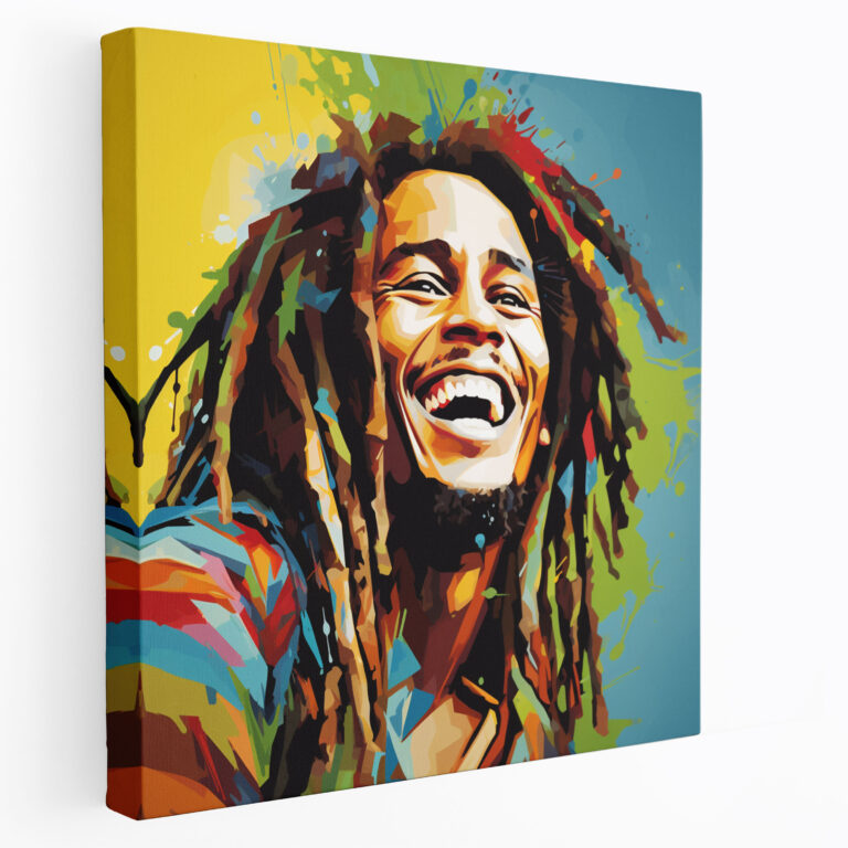 Bob Marley Kanvas Tablo - Pop Sanat İllüstrasyonu