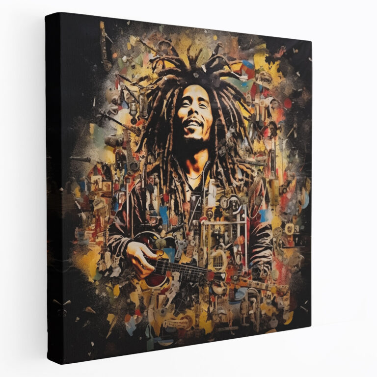 Bob Marley Albüm Kapakları Kanvas Tablo - Duvar Sanatı Bob Marley Kanvas