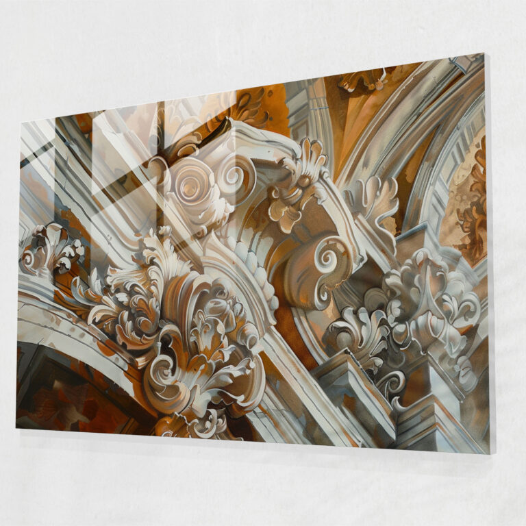 Barok Tarzı Resimli Cam Sanatı - Barok Cam Sanat Duvar Dekorasyonu