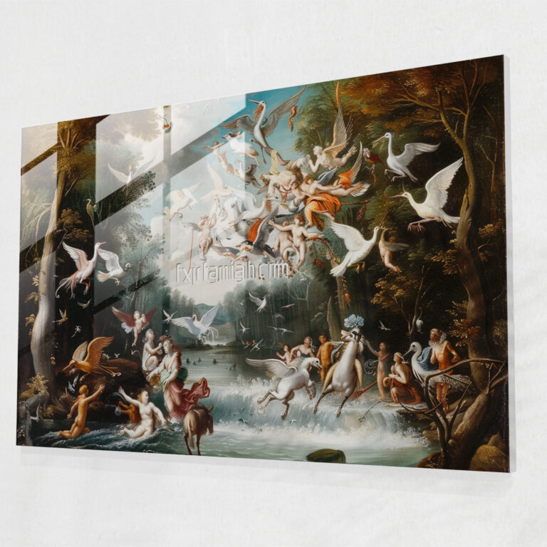 Barok Tarzı Resim Modern Sanat - Cam Tablo Ev Dekorasyonu için Barok Tarzı Resim