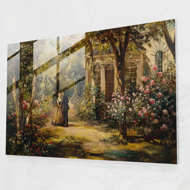 Barok Tarzı Tablo Duvar Dekorasyonu - Modern Sanat Cam Tablo Duvar Dekorasyonu