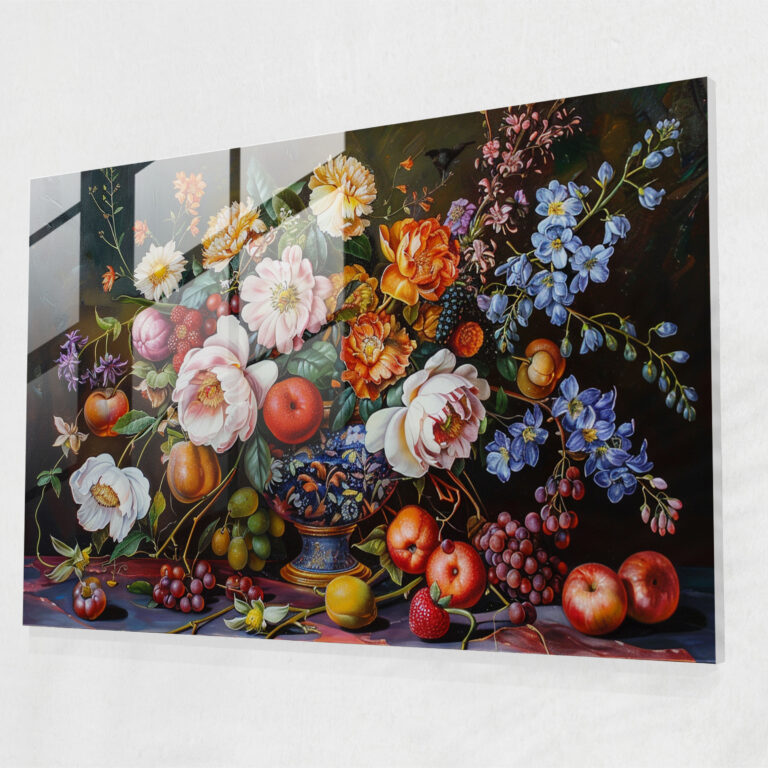 Barok Tarzı Resim Duvar Dekorasyonu - Cam Tablo Ev Dekorasyonu Modern Sanat