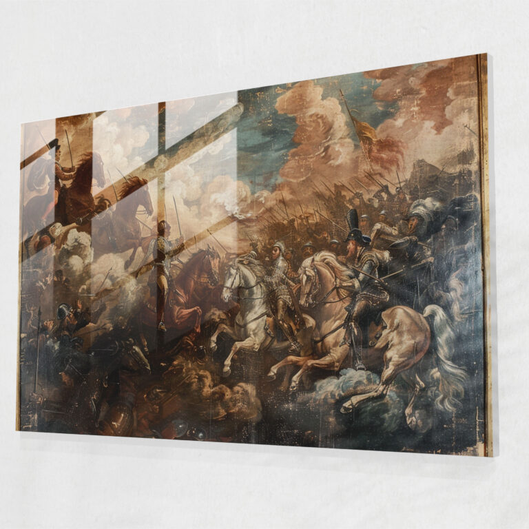 Barok Tarzı Resim Ev Dekorasyonu - Modern Sanat Cam Tablo Duvar Dekorasyonu