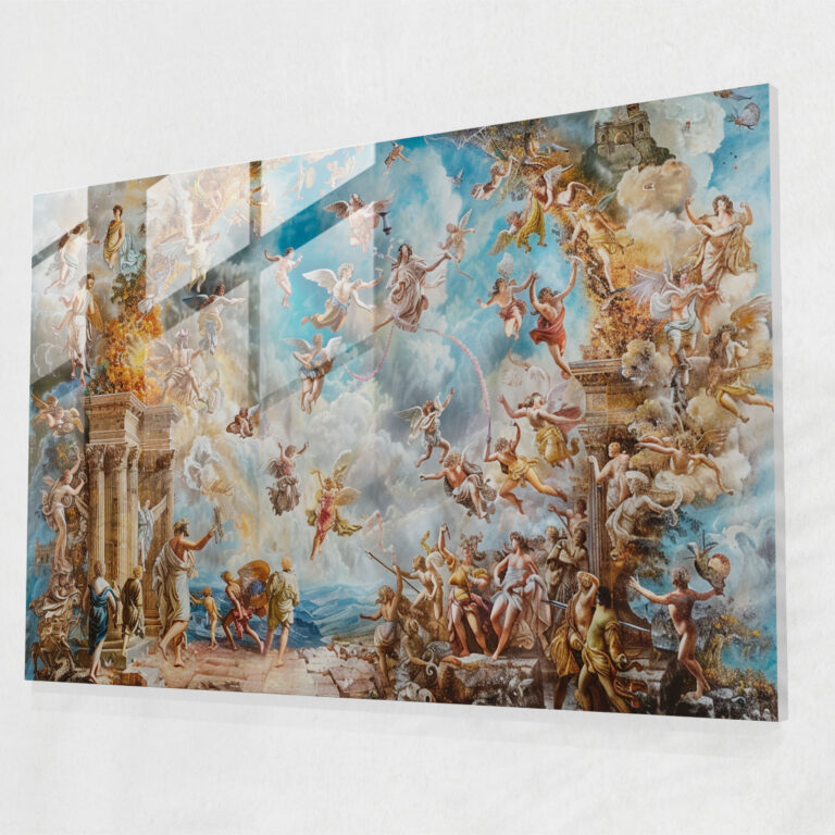 Barok Tarzı Resim Modern Sanat - Kanvas Tablo Cam Tablo Ev Dekorasyonu