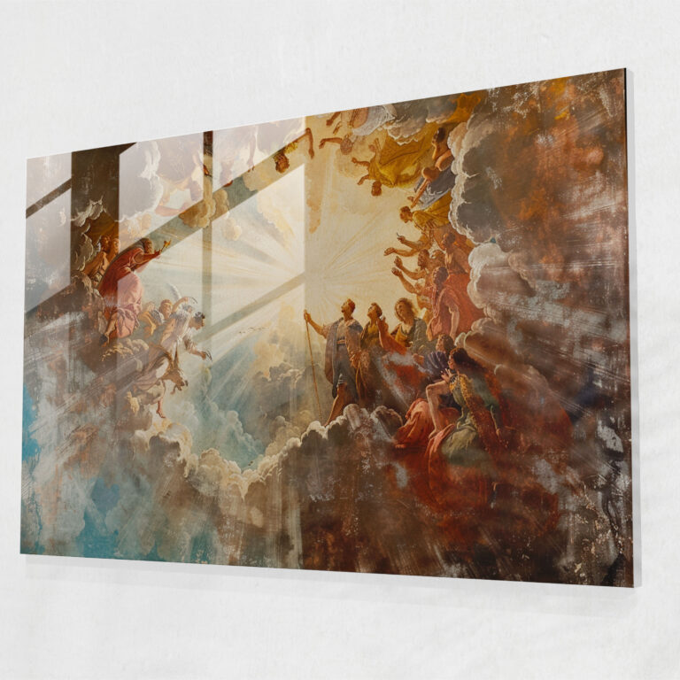 Barok Tarzı Resimli Cam Tablo Sanatı - Barok Modern Sanat Cam Tablo