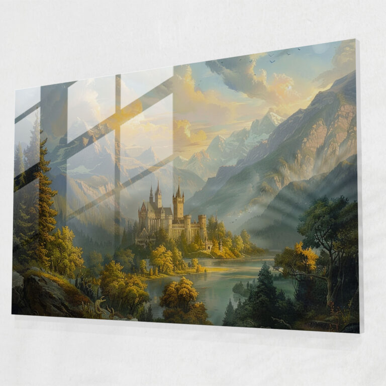 Barok Tarzı Resim Modern Sanat - Detaylarında İşlemeli Muhteşem Manzara Kanvas Tablo