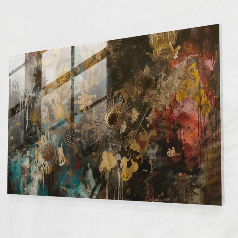 Barok Tarzı Resim Duvar Dekorasyonu - Barok Cam Sanatı Modern Sanat Cam Duvar Sanatı