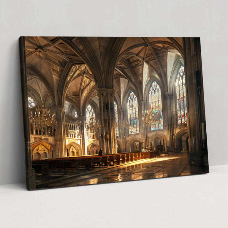Barok İhtişamlı Katedral İç Mekan Kanvas Tablo - Ev Dekorasyonu