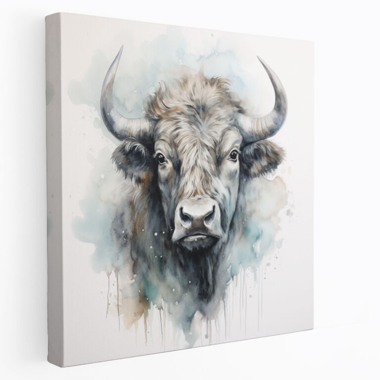 Buffalo Kanvas Duvar Sanatı - Yumuşak Pastel Tonlarında Sakin Bir Ortam