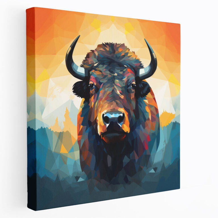 Modern Buffalo Duvar Sanatı - Kanvas Tablo Duvar Sanatı Duvar Dekorasyonu