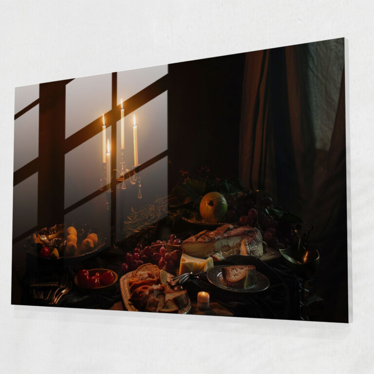 Caravaggio Tarzı Cam Tablo - Caravaggio Cam Sanatı Duvar Dekorasyonu