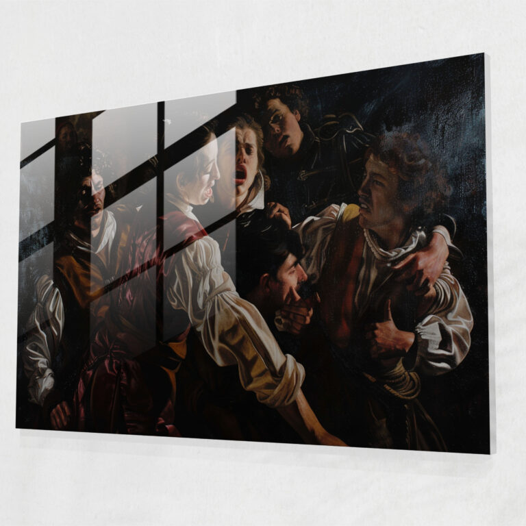 Caravaggio Tarzı Duvar Dekorasyonu - Modern Sanat Cam Tablo